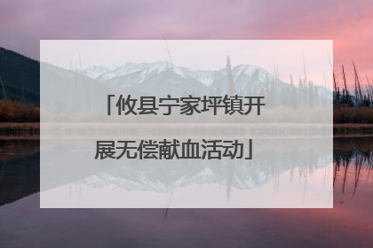 攸县宁家坪镇开展无偿献血活动