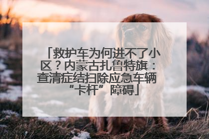 救护车为何进不了小区？内蒙古扎鲁特旗：查清症结扫除应急车辆“卡杆”障碍