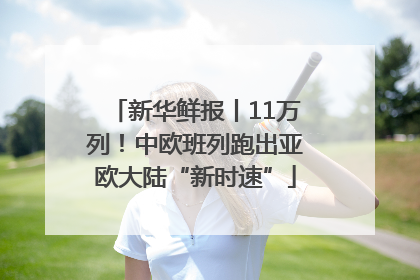 新华鲜报丨11万列！中欧班列跑出亚欧大陆“新时速”