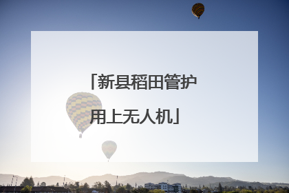 新县稻田管护用上无人机