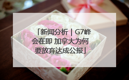 新闻分析｜G7峰会在即 加拿大为何要放弃达成公报