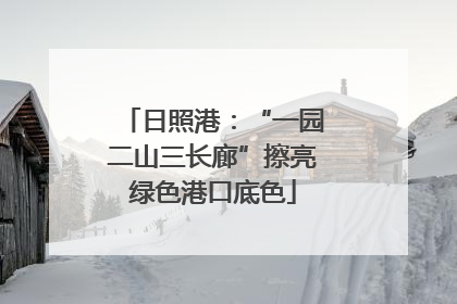 日照港：“一园二山三长廊”擦亮绿色港口底色