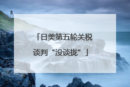 日美第五轮关税谈判“没谈拢”