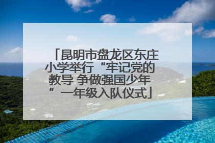 昆明市盘龙区东庄小学举行“牢记党的教导 争做强国少年”一年级入队仪式