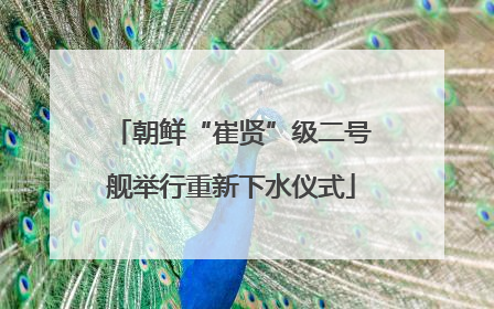 朝鲜“崔贤”级二号舰举行重新下水仪式