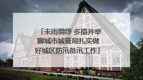 未雨绸缪 多措并举 聊城市城管局扎实做好城区防汛备汛工作