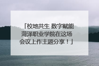 校地共生 数字赋能 菏泽职业学院在这场会议上作主题分享！