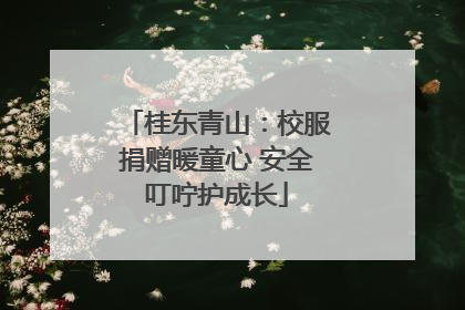 桂东青山：校服捐赠暖童心 安全叮咛护成长