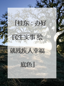 桂东：办好民生实事 绘就残疾人幸福底色