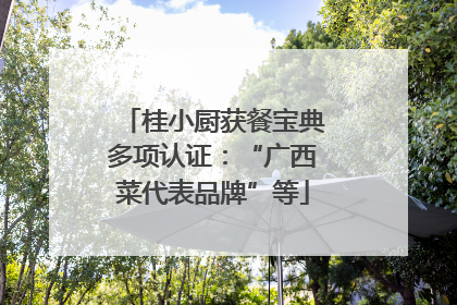 桂小厨获餐宝典多项认证：“广西菜代表品牌”等