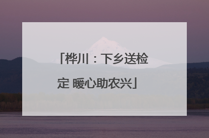 桦川：下乡送检定 暖心助农兴