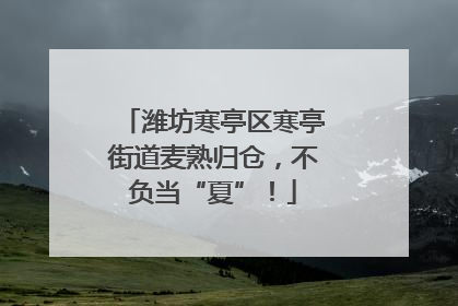 潍坊寒亭区寒亭街道麦熟归仓，不负当“夏”！