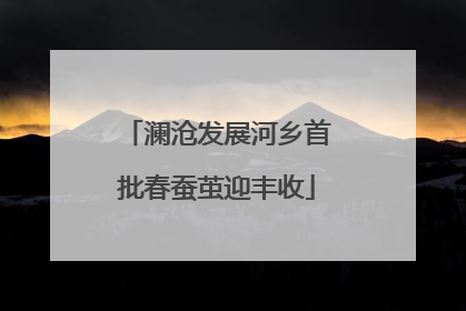 澜沧发展河乡首批春蚕茧迎丰收