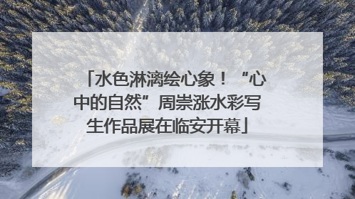 水色淋漓绘心象！“心中的自然”周崇涨水彩写生作品展在临安开幕