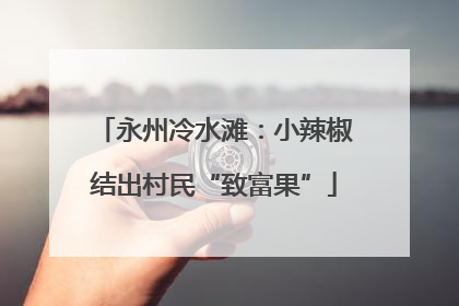 永州冷水滩：小辣椒结出村民“致富果”