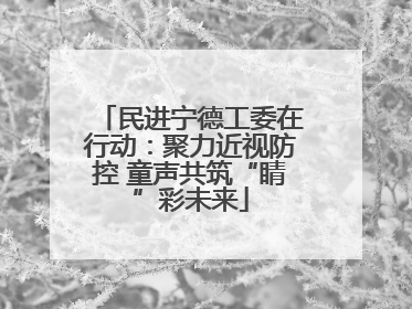 民进宁德工委在行动：聚力近视防控 童声共筑“睛”彩未来