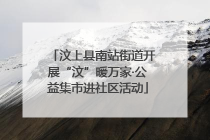 汶上县南站街道开展“汶”暖万家·公益集市进社区活动