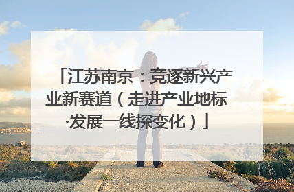 江苏南京：竞逐新兴产业新赛道（走进产业地标·发展一线探变化）