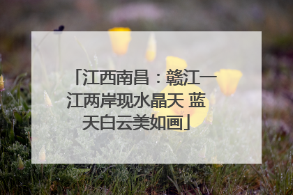 江西南昌：赣江一江两岸现水晶天 蓝天白云美如画