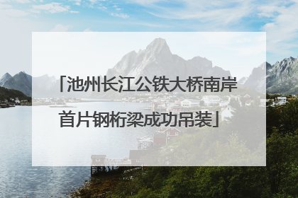 池州长江公铁大桥南岸首片钢桁梁成功吊装