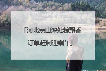 河北燕山深处粽飘香 订单赶制迎端午