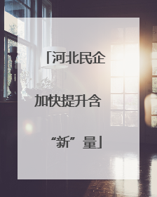河北民企加快提升含“新”量
