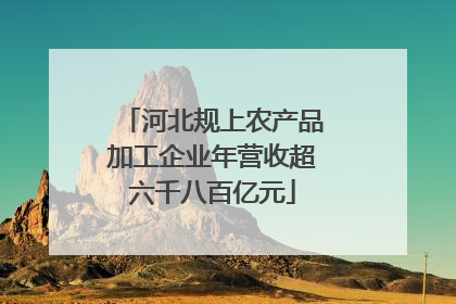 河北规上农产品加工企业年营收超六千八百亿元