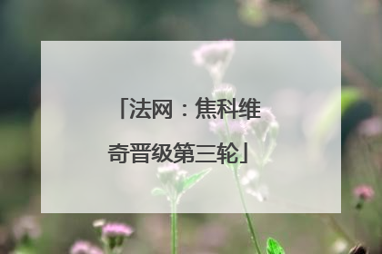 法网：焦科维奇晋级第三轮