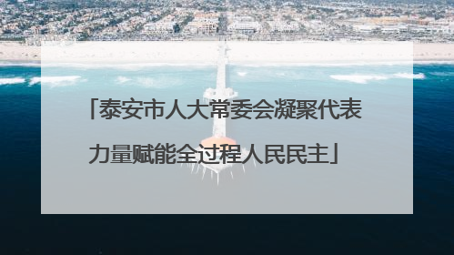 泰安市人大常委会凝聚代表力量赋能全过程人民民主