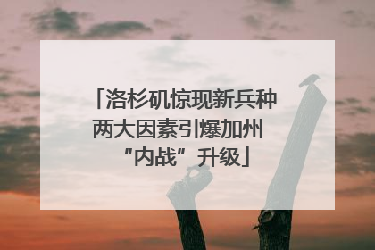 洛杉矶惊现新兵种 两大因素引爆加州“内战”升级
