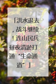 洪水退去，战斗继续！连山民兵昼夜清淤打通“生命通道”