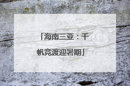 海南三亚：千帆竞渡迎暑期
