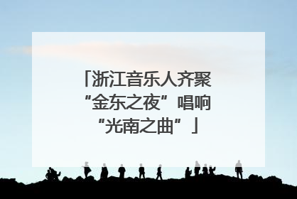 浙江音乐人齐聚“金东之夜”唱响“光南之曲”