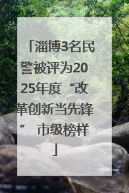 淄博3名民警被评为2025年度“改革创新当先锋” 市级榜样
