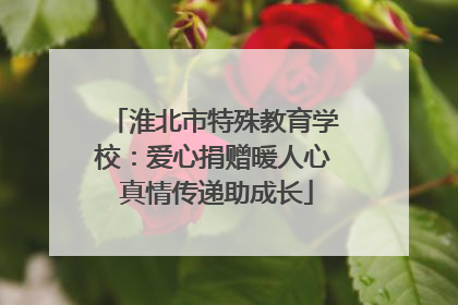 淮北市特殊教育学校：爱心捐赠暖人心 真情传递助成长