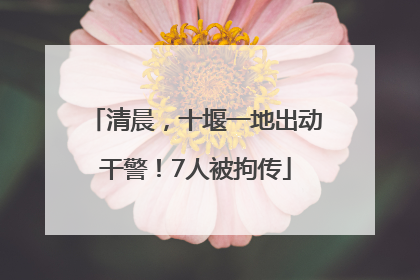 清晨，十堰一地出动干警！7人被拘传