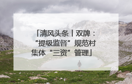 清风头条丨双牌：“提级监督”规范村集体“三资”管理