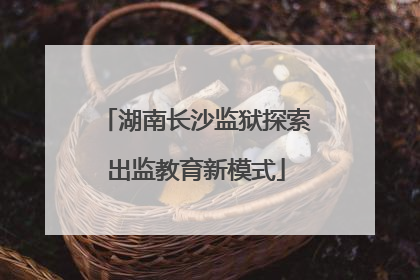 湖南长沙监狱探索出监教育新模式