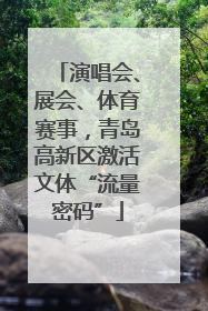 演唱会、展会、体育赛事，青岛高新区激活文体“流量密码”