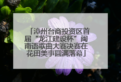漳州台商投资区首届“龙江建设杯”闽南语歌曲大赛决赛在花田美事圆满落幕