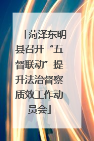菏泽东明县召开“五督联动”提升法治督察质效工作动员会