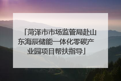 菏泽市市场监管局赴山东海辰储能一体化零碳产业园项目帮扶指导