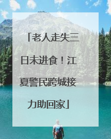 老人走失三日未进食！江夏警民跨城接力助回家
