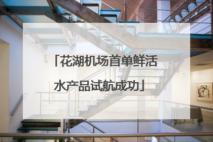 花湖机场首单鲜活水产品试航成功