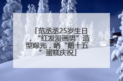 范丞丞25岁生日，“红发漫画男”造型曝光，晒“鹅十五”蛋糕庆祝