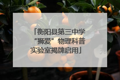 衡阳县第三中学“狮爱”物理科普实验室揭牌启用