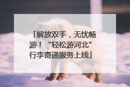 解放双手，无忧畅游！“轻松游河北”行李寄递服务上线