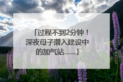 过程不到2分钟！深夜母子潜入建设中的加气站……