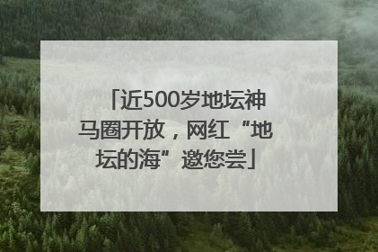 近500岁地坛神马圈开放，网红“地坛的海”邀您尝