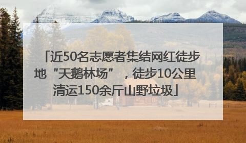 近50名志愿者集结网红徒步地“天鹅林场”，徒步10公里清运150余斤山野垃圾